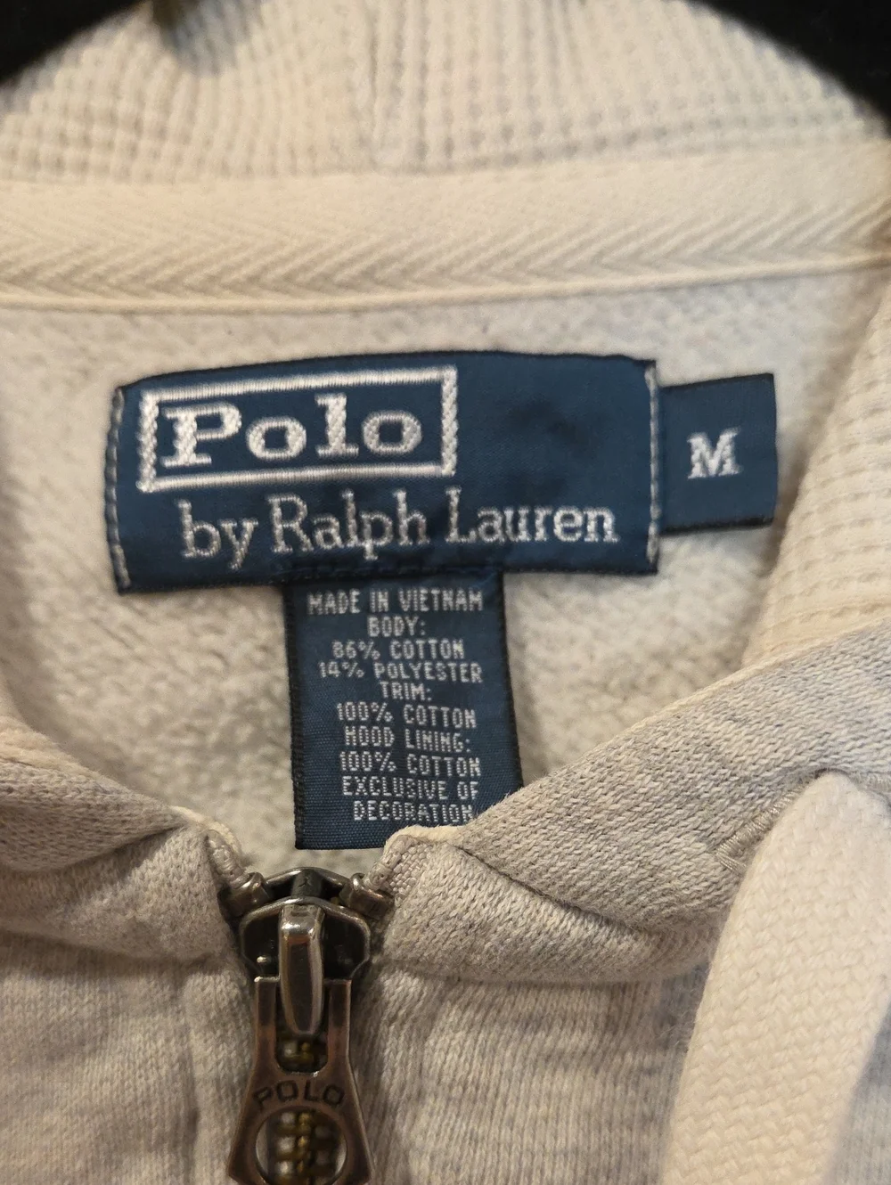 Polo by Ralph Lauren Heather Light Gray Heavy Weight Full-Zip Hoodie